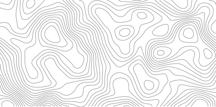 Topographic gradient line map. Abstract circle lines background. Abstract blank detailed topographic contour map. Background of the topographic map. Line topography map contour background.

