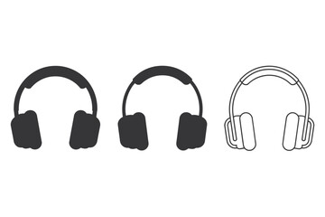 Three headphones in different styles showcasing audio listening devices
