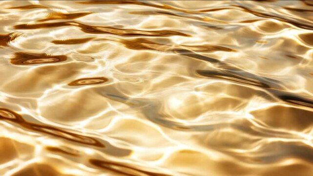 Golden water ripples create a mesmerizing pattern, evoking concepts of tranquility, meditation, and fluidity perfect for zen aesthetics and feng shui themes