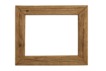 Rustic wooden picture frame, transparent backdrop offering clean design space for displaying personalized visual content