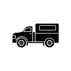 unique Truck silhouette vector silhouette illustration isolated on white background