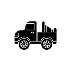 unique Truck silhouette vector silhouette illustration isolated on white background