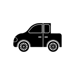 unique Truck silhouette vector silhouette illustration isolated on white background