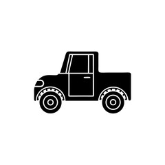 unique Truck silhouette vector silhouette illustration isolated on white background