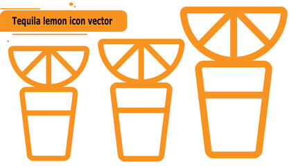 Tequila lemon icon vector