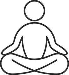 Meditation and Mental Growth Outline Icon