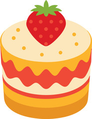 Shortcake on a white background