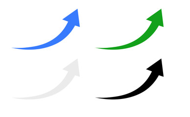 black white green colourfull curve arrow icon on transparent background. flat style. arrow icon for your web site design, logo, app, UI. arrow indicated the direction symbol. curved arrow sign