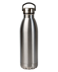 Eco-Friendly Metal Water Bottle with Screw Cap &mdash; Transparent Background png