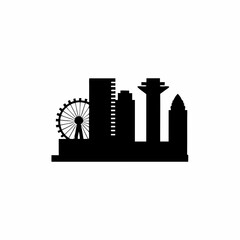 unique City skyline silhouettes vector silhouette illustration isolated on white background