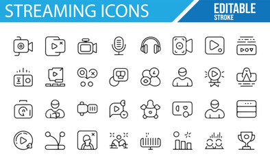 Icons for Streaming, Entertainment, and Social Media Platforms