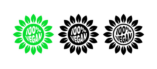 Vegan product labels. Vegan friendly