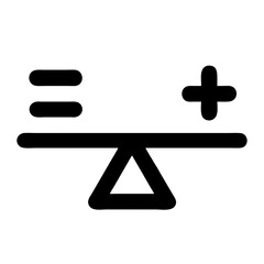 Icon representing balance scales symbolizing justice and equality  