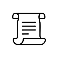 Legal scroll icon vector representing Human Rights Day and justice  