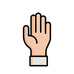 Obraz premium Hand raised with palm open representing justice and Human Rights Day 