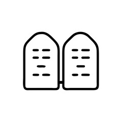 Stone tablets depicting laws as an icon representing justice  
