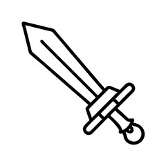 Sword icon in vector style representing Human Rights Day, justice  