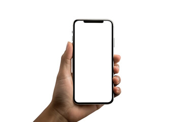 martphone handy cellphone mockup vorlage isolated on white background PNG ,AI GENERATED