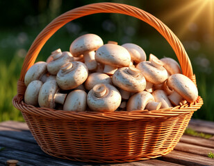 basket of mushrooms
