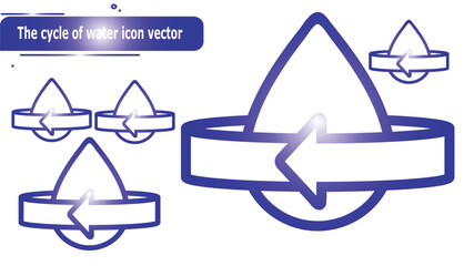 The cycle of water icon vector