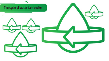 The cycle of water icon vector