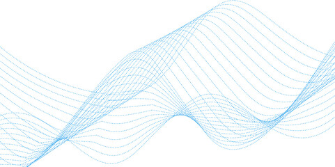 Frequency sound wave, twisted curve lines with blend effect. Digital future technology concept wave curve lines. Vector background with lines. Wave dynamic curve lines on transparent background