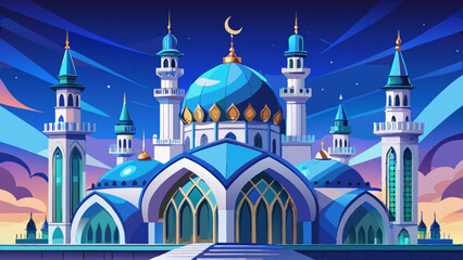 Kul Sharif Mosque, Kazan, Russia
A stunning blend of Islamic and Russian architecture, with blue onion-shaped domes and slender white minarets. The entire mosque glistens like porcelain beneath a 