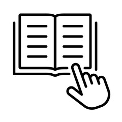 Click icon. Selecting or clicking. Decision concept symbol