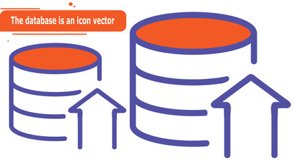 The database is an icon vector