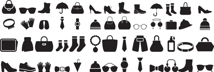 Bags boots shoes umbrellas ties socks hats gloves sunglasses jewelry