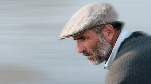 dynamic portrait of lapta player on left side of frame showing subtle tension in their expression