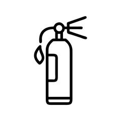 Fire extinguisher icon with spray illustrating property protection  