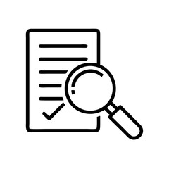 Magnifying glass over contract document highlighting checked details  