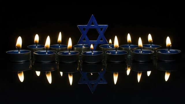 Hanukkah celebration: festival light, menorah candle, jewish tradition, miracle story, sacred flame, family gathering, spiritual ritual, ancient holiday, cultural feast, eight nights