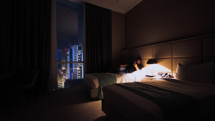 People in a hotel room