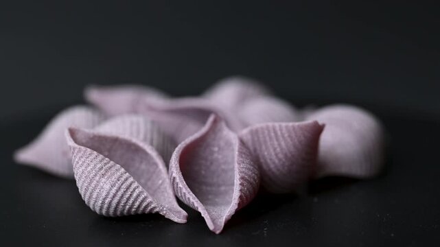 video colored pasta shells