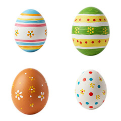 Colorful decorated Easter eggs 