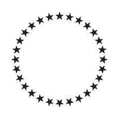 Circular frame of stars perfect for design elements