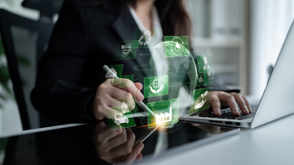 Sustainable business uses eco-innovation, climate action, and long-term strategies to meet environmental goals and promote corporate responsibility. Latch