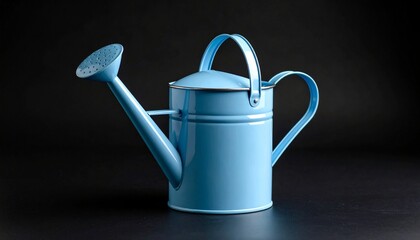 blue watering can isolated