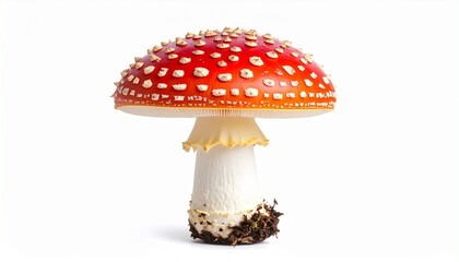 fly agaric isolated on white