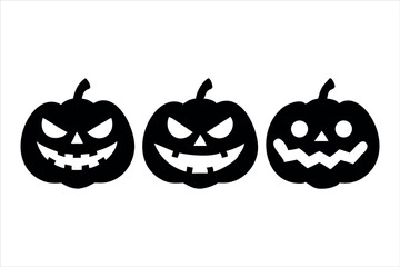 Halloween Pumpkin Icon Vector set  Illustration Design