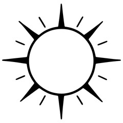 sun icon minimalist design png transparent