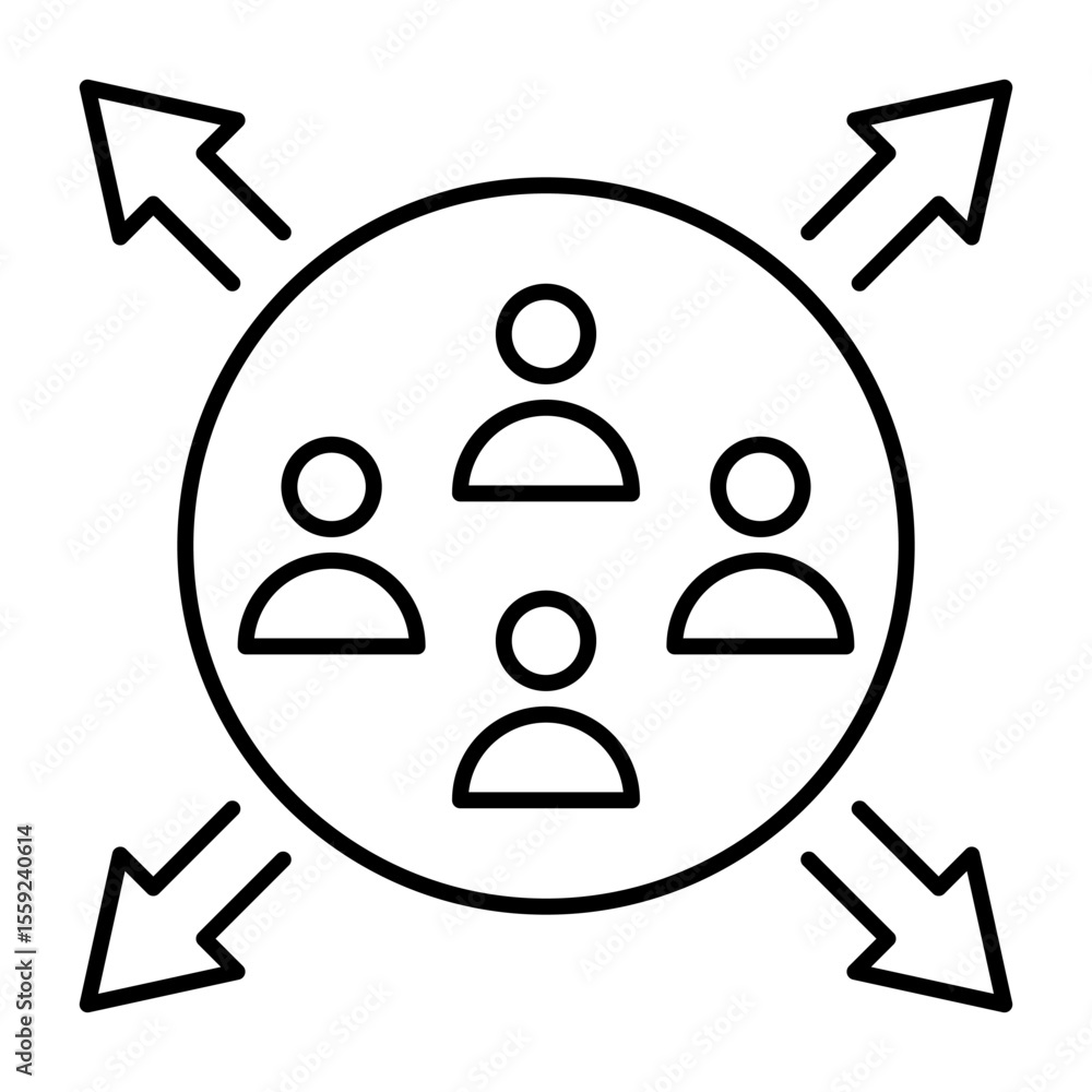 Poster scalability and flexibility concept icon