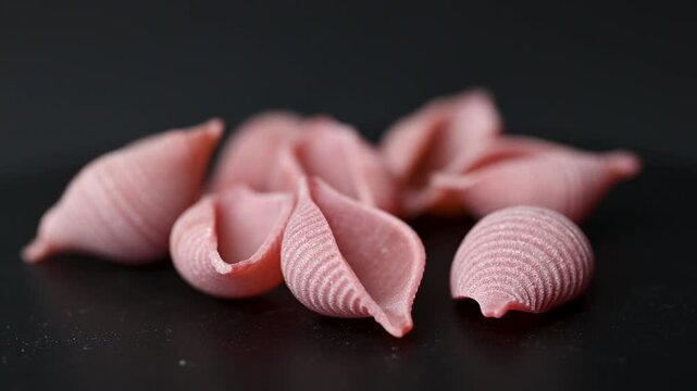 video colored pasta shells