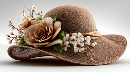 a stylish ladies hat showcased on a pure white background perfect for fashion lovers seeking to elevate their wardrobe with timeless and elegant accessories for any occasion