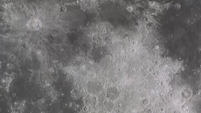 Animation of realistic, 3d Moon icon zoom out concept 4k video.