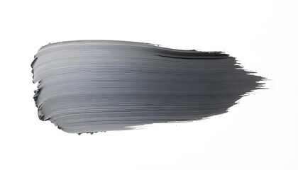 Gray Brushstroke on White Background with Oil Paint Texture