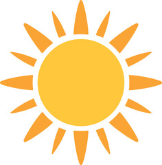 Sun icon isolated on white illustration