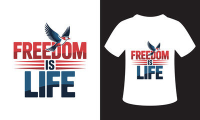 Fototapeta premium T-Shirt Design Motivational typography For Patriotism